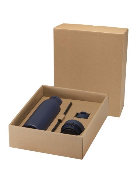 Borraccia in acciaio inossidabile riciclato certificato RCS da 650 ml con set di coperchi Illuminate