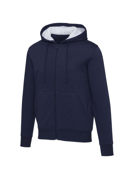 Felpa con cappuccio e zip intera in sherpa Natron