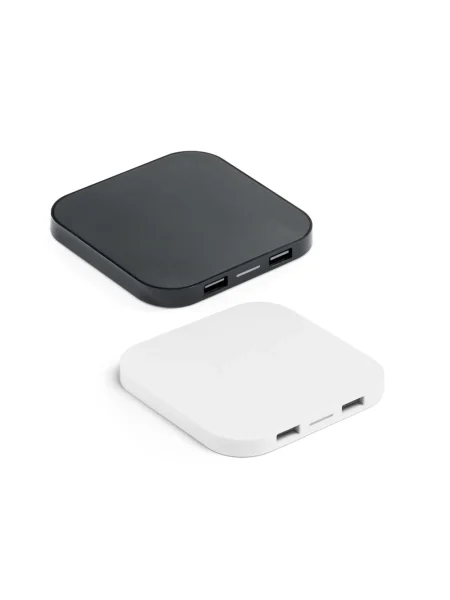 Caricatore wireless personalizzabile 15W con HUB USB CAROLINE