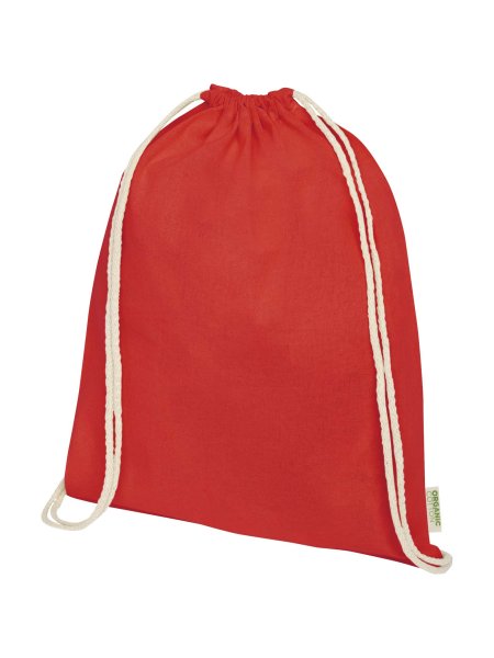 Sacca con cordoncino in tessuto biologico certificato OCS da 140 g/m² Odisha  - 5L