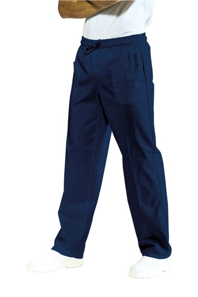 Pantalone Blu con Elastico in Vita 100% Cotone Unisex