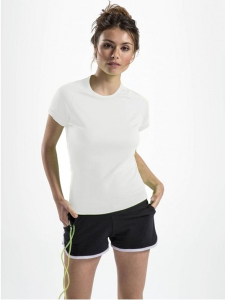 Maglietta donna manica corta Sporty SOL'S 140 gr bianca