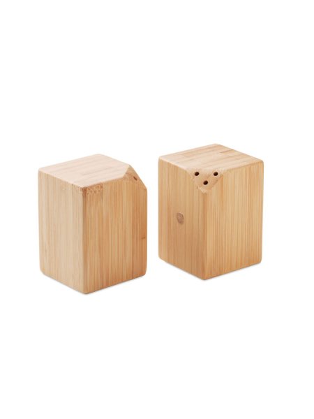 Set sale e pepe in bambù magnetico con tappo in PP BOTH