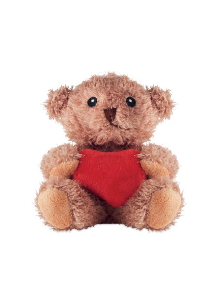 Orsetto di peluche con cuore rosso ricamato Cuddle