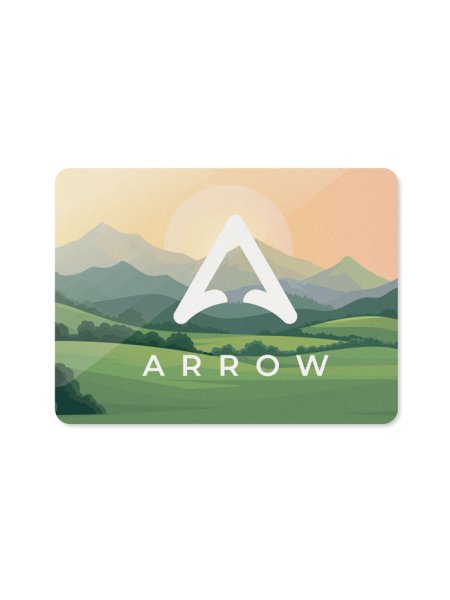 Magnete rettangolare con laminazione in PVC 5 x 7.5 x 0.15 cm