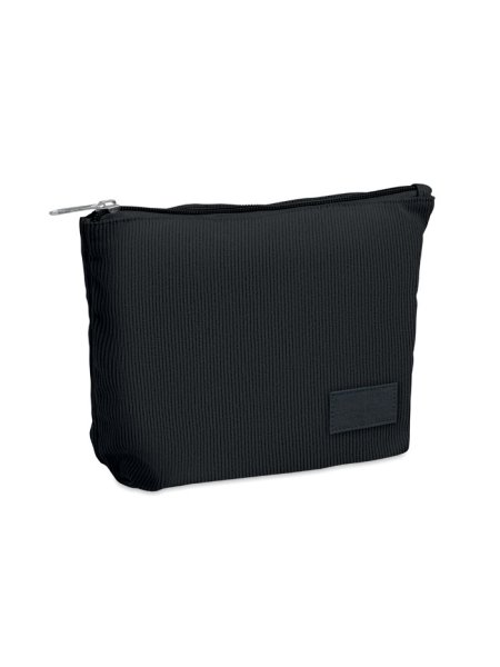 Porta cosmetici in velluto a coste in poliestere con fodera interna Cordy T