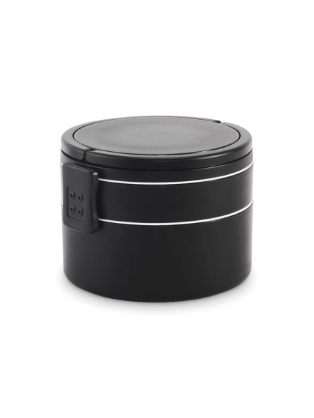 Portapranzo rotondo a due livelli in PP con manici 250 ml e 700 ml Ensala