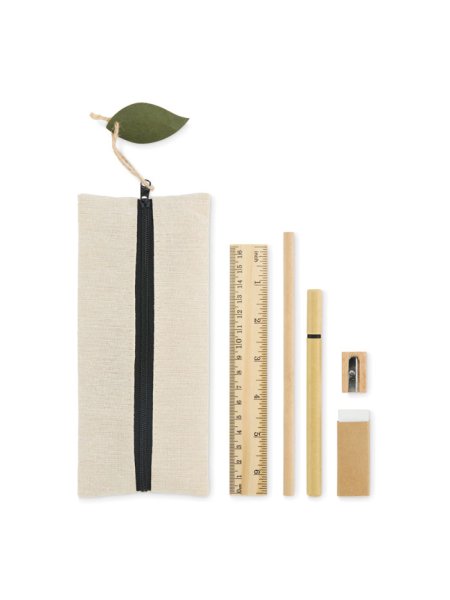 Set cancelleria in astuccio di iuta e cotone Jucoset