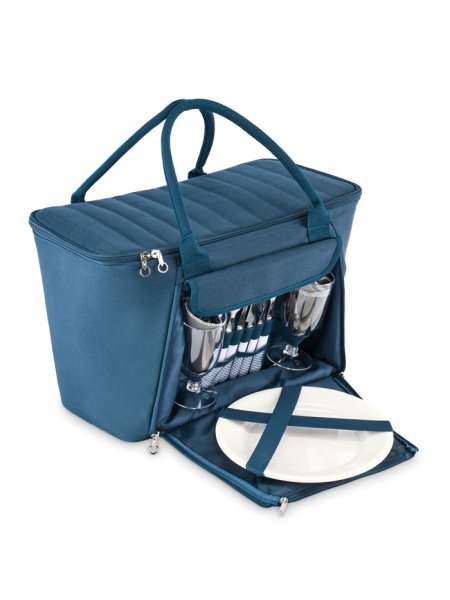 Borsa termica da picnic in RPET per 2 persone con set accessori Forus