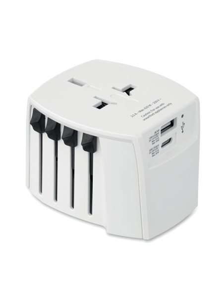 Adattatore da Viaggio Universale con USB-C PD 30W e USB-A 18W SKROSS®