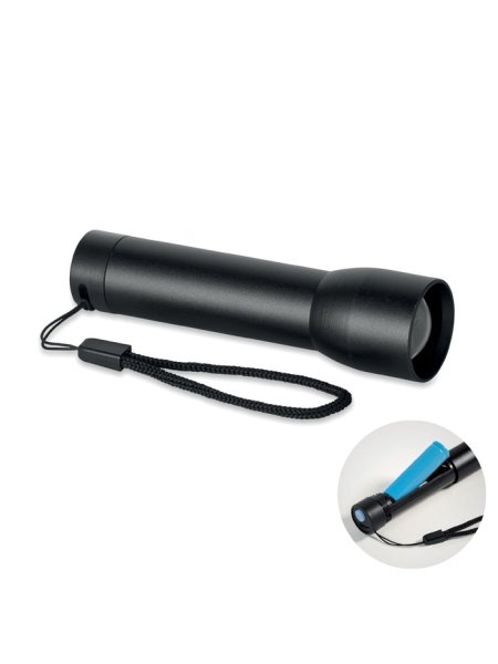 Torcia ricaricabile in alluminio riciclato Lumezo