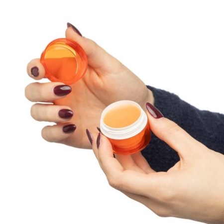 Balsamo per labbra in vasetto trasparente colorato in AS Malik