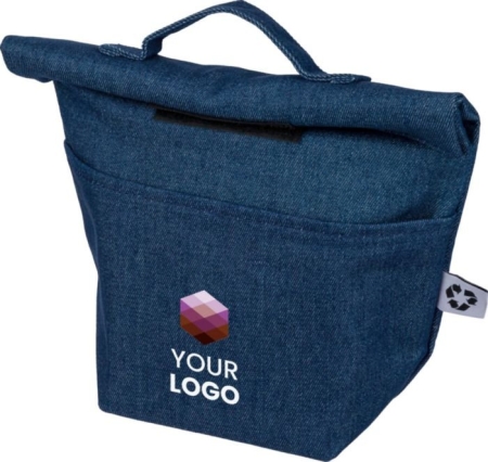 Borsa termica in denim riciclato 27x10x31 cm rolltop Mira