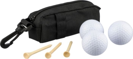 Set da golf in rPET con 3 palline e tee Aruna
