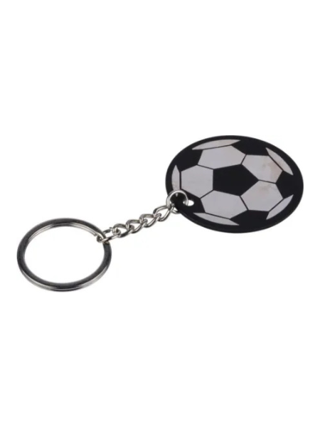 Portachiavi a forma pallone da calcio in acciaio inox riciclato Ciro