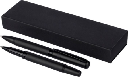 Set scrittura metallo e ottone riciclato inchiostro blu Adel