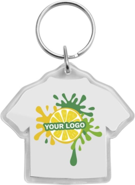 Portachiavi in plastica a maglietta personalizzabile Zuni