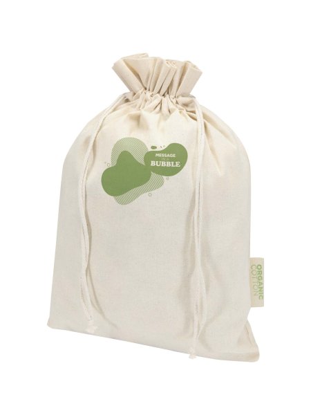 Sacchetto per confezione regalo in tessuto biologico da 140 g/m² 42 x 30 cm Odisha