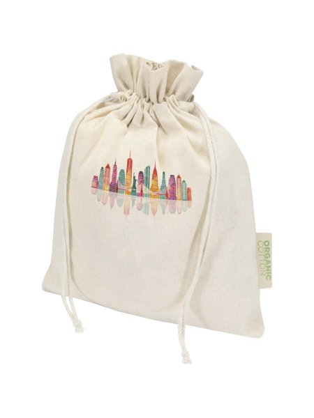 Borsa regalo in cotone biologico 30 x 25 cm da 140 g/m² Odisha