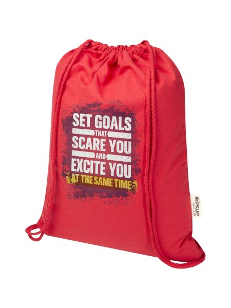 Sacca cotone riciclato GRS 180 g/m² 33x44 cm  Peru Blend - 5L