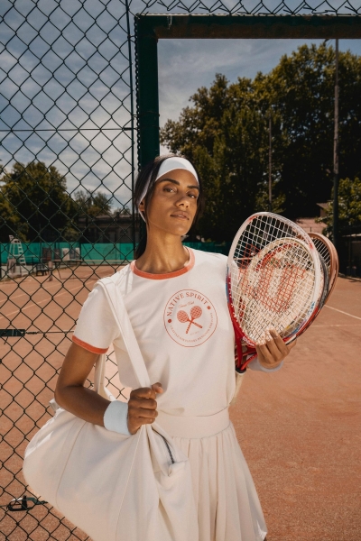 T-shirt ringer donna ecosostenibile con bordi a contrasto effetto slavato personalizzabile Native Spirit