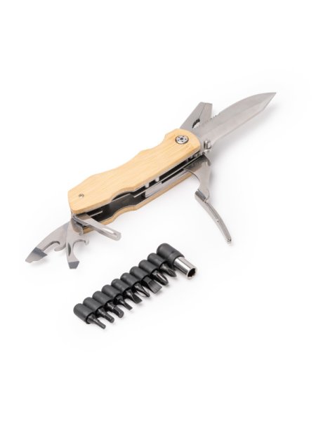 Utensile multifunzione acciaio e bamboo personalizzabile Danilo