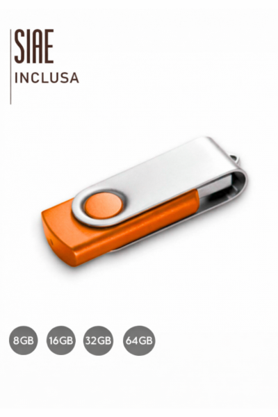 Penne USB 3.0 da 8 a 64GB modello Double in plastica e metallo