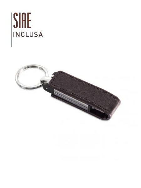 Chiavette USB 3.0 in metallo e pelle con anello da 8 a 64GB