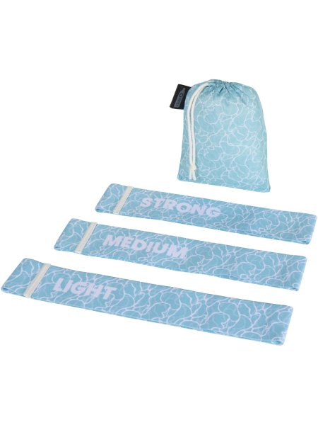 Set di 3 fasce elastiche per il fitness personalizzabile Ria