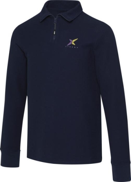 Polo unisex a maniche lunghe con mezza zip Zeus