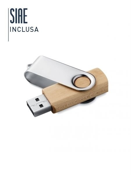 Chiavetta USB con custodia in legno 3.0 da 8 a 64GB