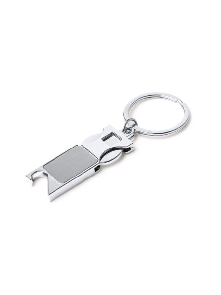 Portachiavi con gettone carrello della spesa in metallo personalizzabile Libok