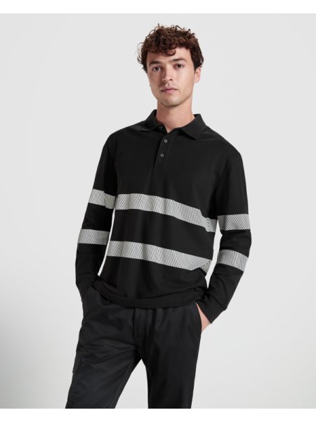 Polo da lavoro alta visibilità personalizzabile Roly WorkWear Foran L/S