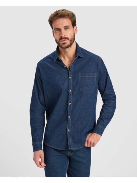 Camicia in denim uomo personalizzabile Roly Lujan