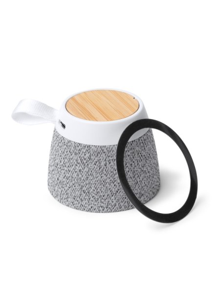 Cassa wireless in materiale misto personalizzabile Monark 5W