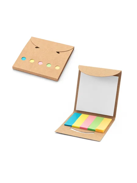 Set da ufficio con carta riciclata al 100%, con 6 blocchi note adesivi AINSLEY