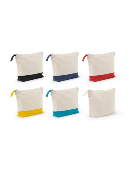 Borsa per cosmetici 100% cotone(340 g/m²) bicolore DAPHNE