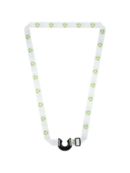 Lanyard in PET riciclato con stampa a sublimazione e portabottiglie Lian