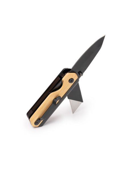 Utensile multifunzione in acciaio e bamboo personalizzbaile Roldi