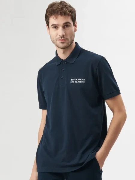 Polo uomo 180 g/m personalizzabile Black Spider Twin 65/35