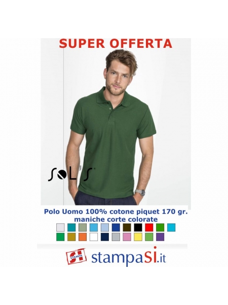 Polo uomo maniche corte Summer II 170 gr - Sol's