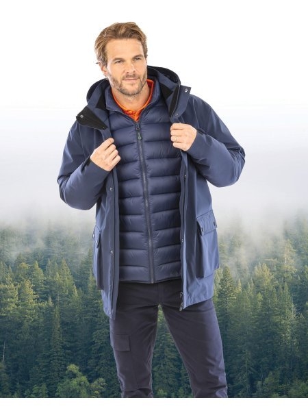 Piumino ripstop riciclato 3 in 1 unisex personalizzabile Result Recycled 3-in-1 Padded Ripstop