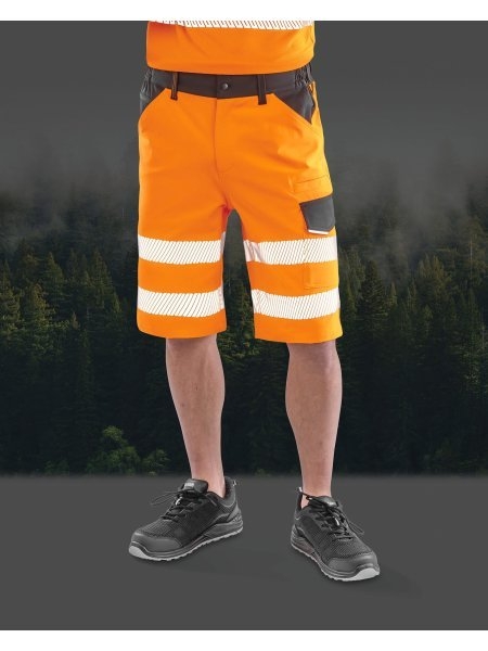 Short alta visibilità personalizzabili Result Recycled Dynamic Stretch Safety