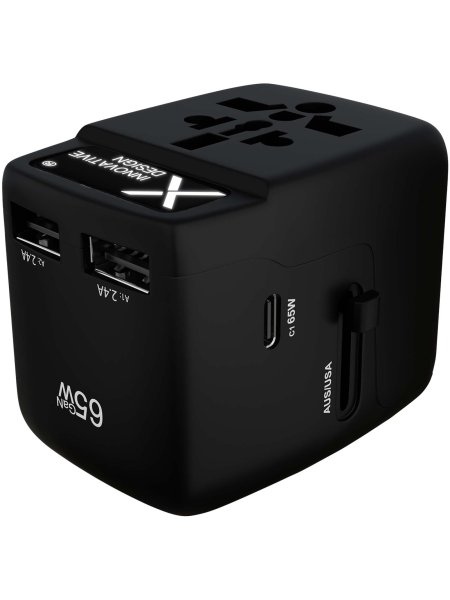 Adattatore universale da viaggio 65W GaN SCX.design T19 personalizzabile