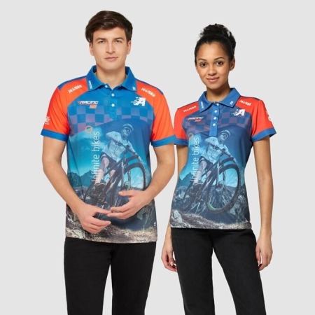 Polo personalizzabile in poliestere sublimato 180 g/m²