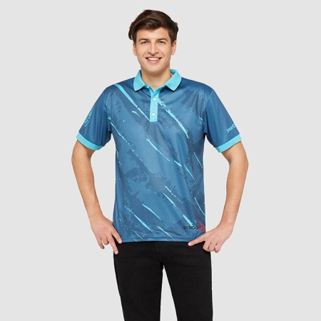 Polo personalizzabile sublimata colletto tinto 150/180 g/m²