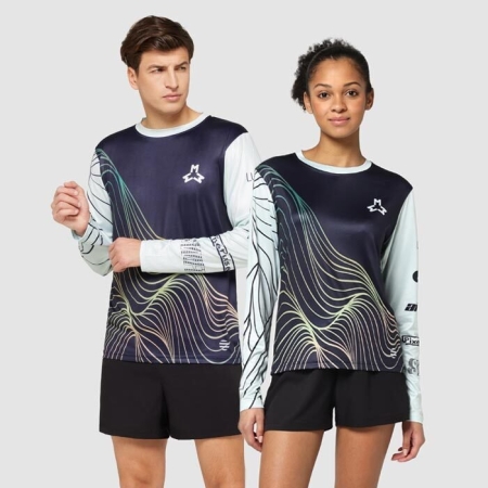 Maglia girocollo personalizzabile manica lunga Protezione solare a manica lunga  145 g/m²