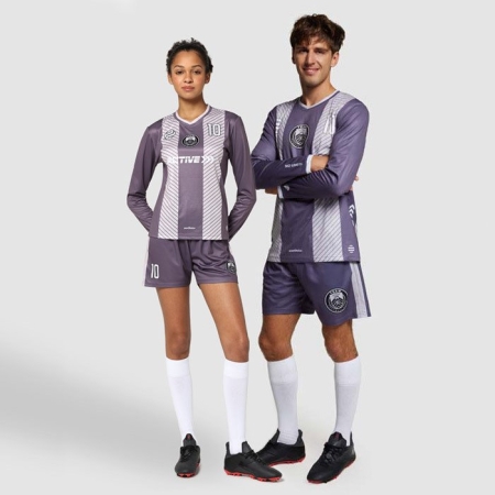 Maglia con scollo a V personalizzabile manica lunga 145 g/m²