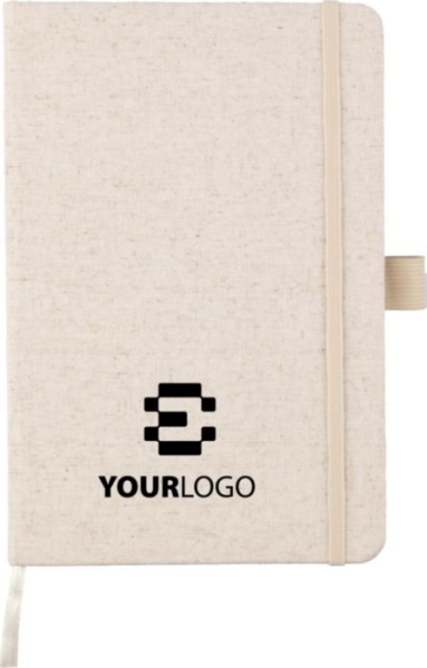 Taccuino canapa A5 con elastico passante penna e 80 pagine Barbara