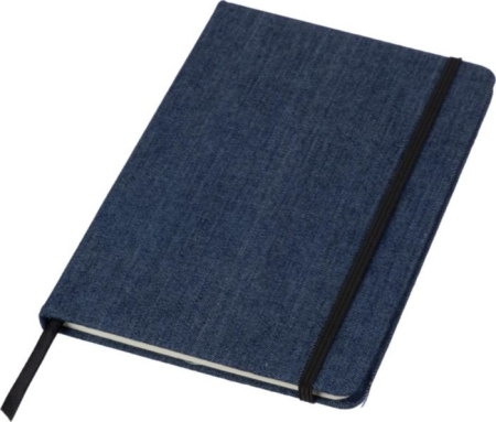Taccuino denim A5 con 80 pagine a righe e segnalibro nero Alfred